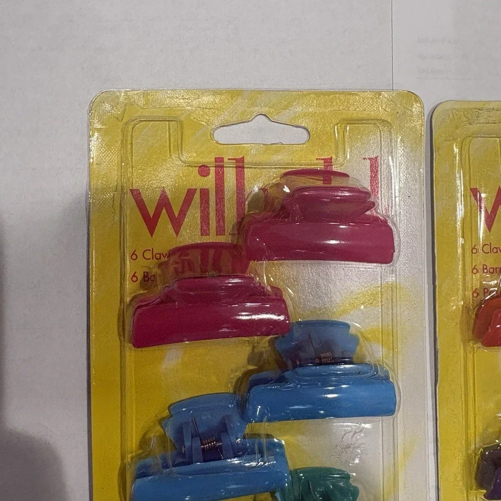 Rare Vintage Wilhold Stay Tight Hair Clips 2952 90s 80s NOS Multicolor Lot Of 12